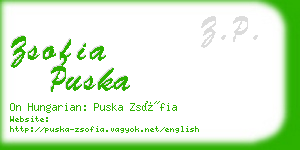 zsofia puska business card